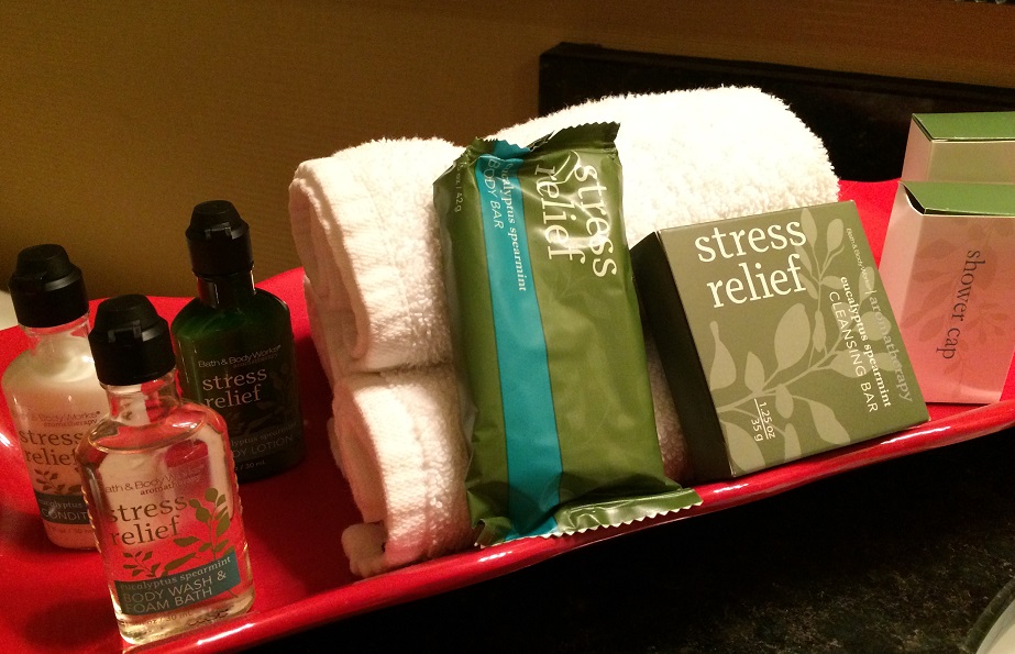 Stress Relief hotel soaps and toiletries
