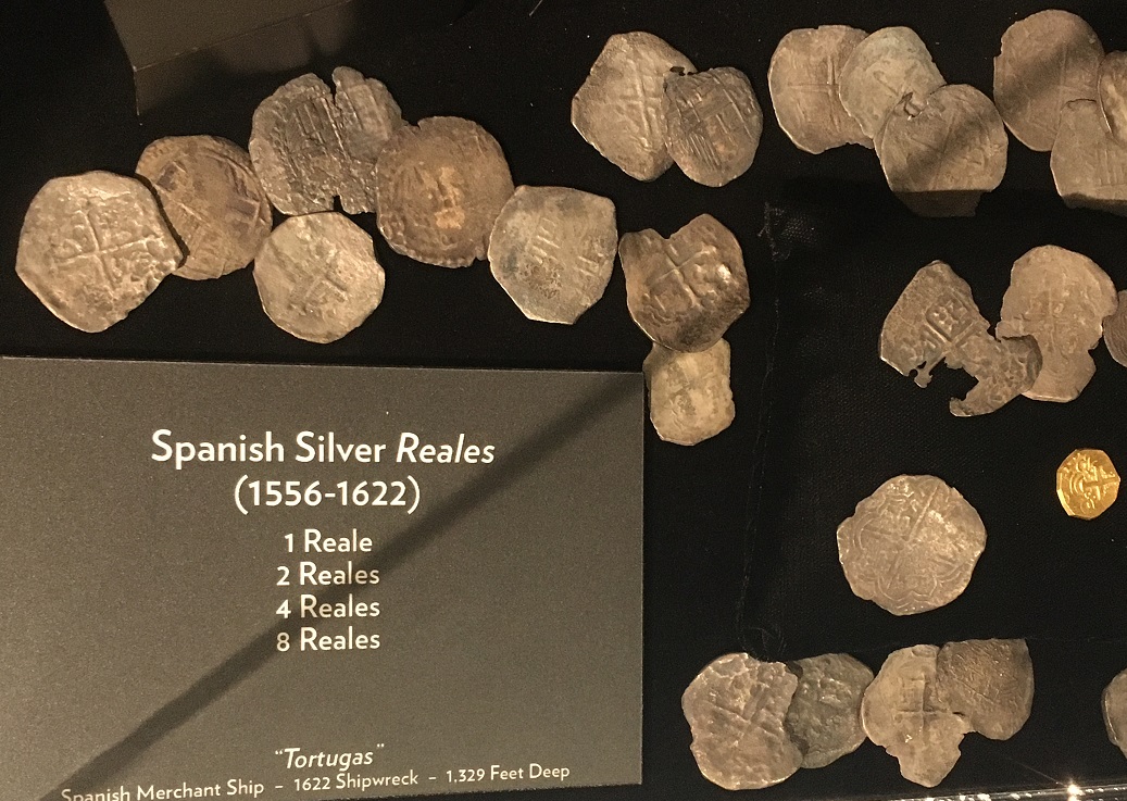 spanish reales aka pieces of eight at branson shipwreck museum