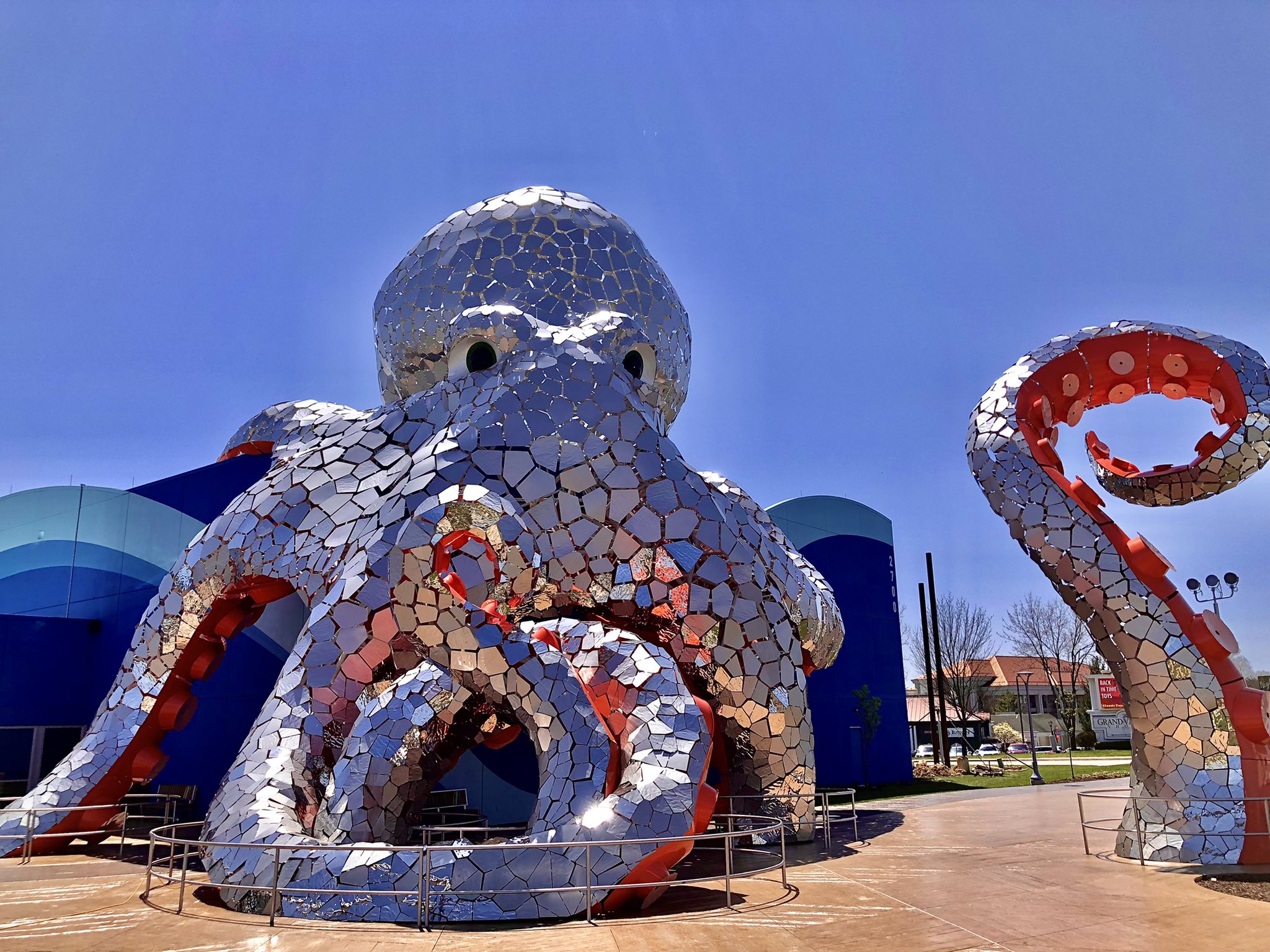 Octopus sculpture at aquarium in branson mo